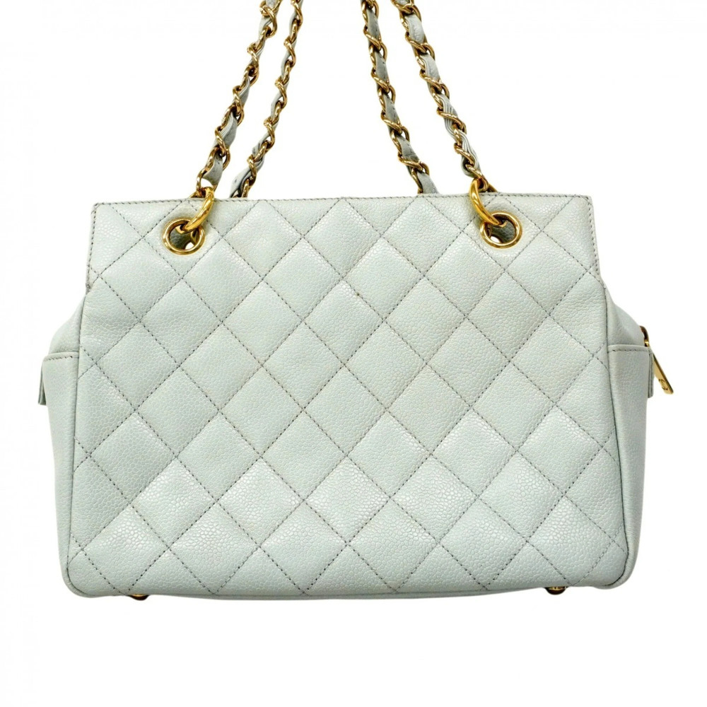 CHANEL Blue Caviar Leather Tote Bag - Picture 13 of 14